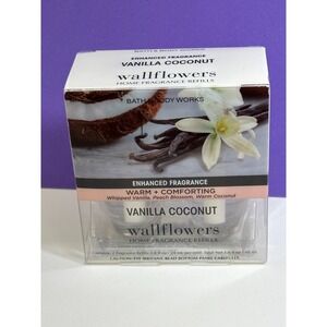 Bath & Body Works VANILLA COCONUT Wallflowers Fragrance Refills 2-Pk .8oz